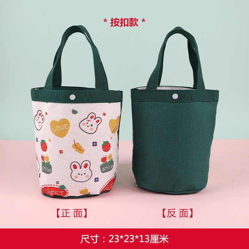 Bolsa de cubo conejo verde oscuro