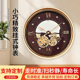 厂家定制客厅家用挂钟创意轻奢挂墙装饰钟钟表卧室静音石英钟表