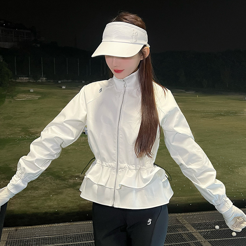 Tashi Golf Fashion Sports Golf Clothing Women's Jacket Waist Jacket Korean Style Slim Long-Sleeved Top