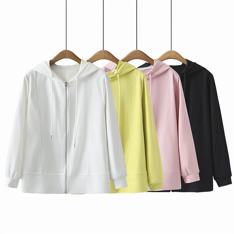 2024 Новое Женское пальто больших размеров, толстая сестра, весна, похудение, Свободное пальто с капюшоном на молнии 2402