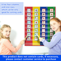 廠家4列分組分類單詞配對活動插卡 4- Column Pocket Chart