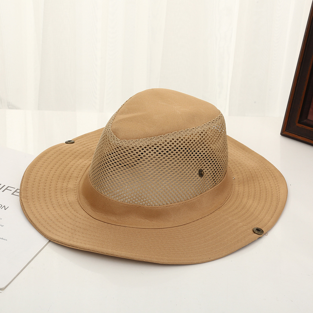 travel breathable men's summer sun hat solar-powered