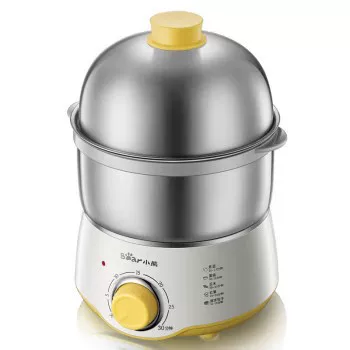 Little Bear Egg Boiler Double-layer Mini Smart Timed 304 Stainless Steel Egg Steamer Home Breakfast Artifact Steamed Noodles