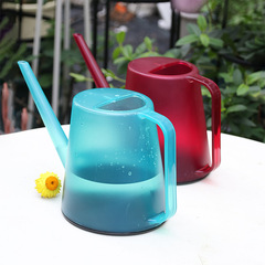 園藝家用澆花水壺長嘴澆水壺大容量1.8L磨砂透明灑水壺塑料澆花壺