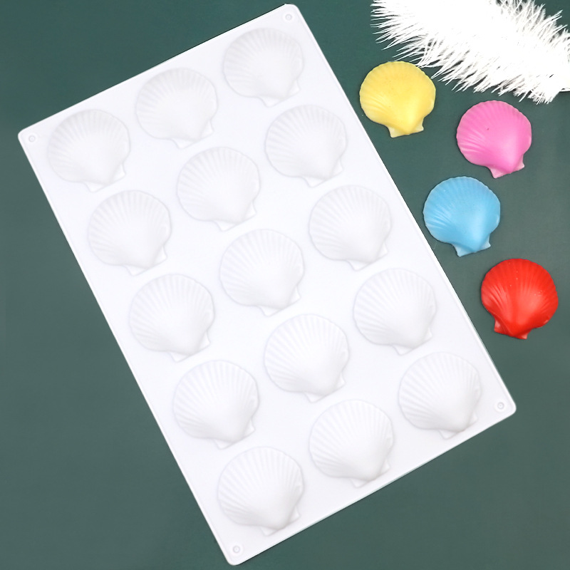 糖堡 德国玛德琳模 贝壳蛋糕烤盘 硅胶 15连贝壳模扇贝火漆蜡立模
