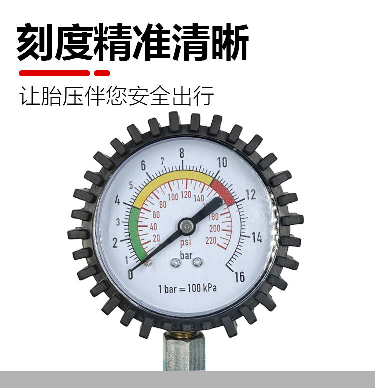 Tire Pressure Gauge Air Pressure Gauge Accessories Tire Inflation Gun Gauge Head Inflator Gauge Head Inflation Gauge Tire Pressure Gauge Head High Precision