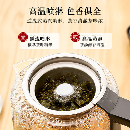 Rongsheng spray-type tea boiler household multi-functional glass health pot teapot tea steamer steam tea boiler stove