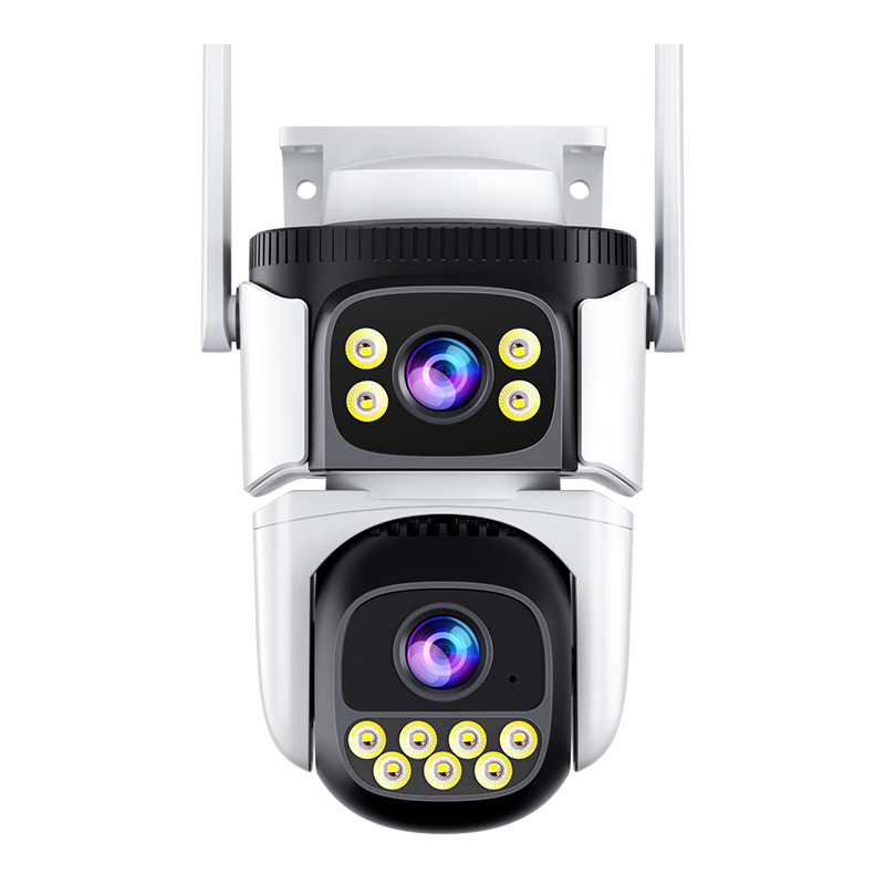 Cámara de vigilancia HD Máquina de pelota de doble pantalla Cámara doméstica 360 monitor inalámbrico al aire libre con visión nocturna