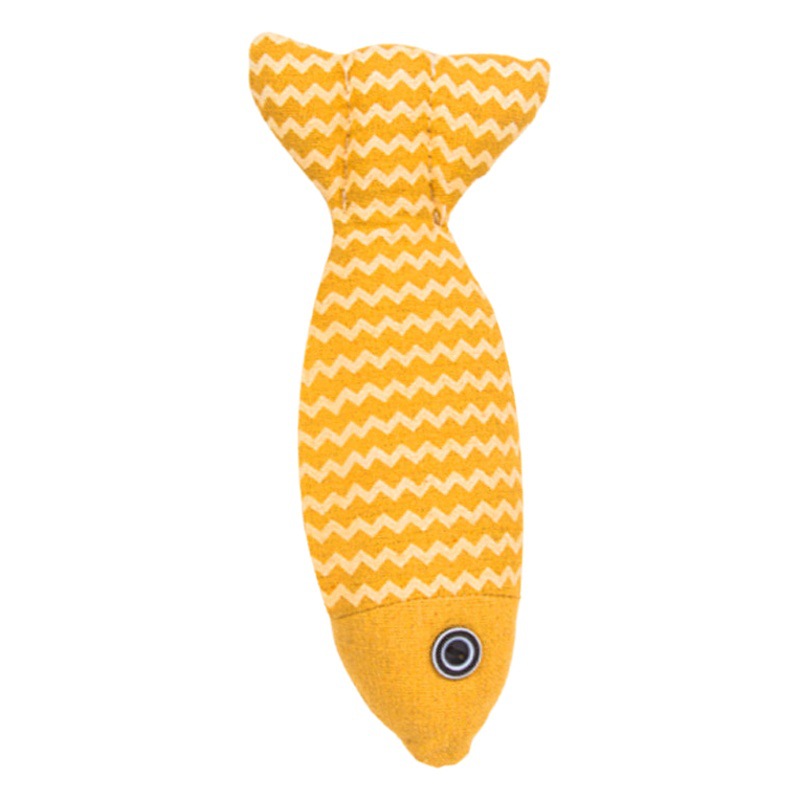 Popular Lino gato menta simulación pescado gato auto-Hola almohada juguete Lino pescado felpa simulación pescado gato juguete