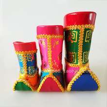 小靴子笔筒蒙古靴子造型内蒙古特色手工艺品旅游纪念品办公礼品