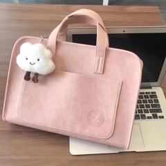 大容量の美しいパソコンのカバンは転倒防止のために厚いです。