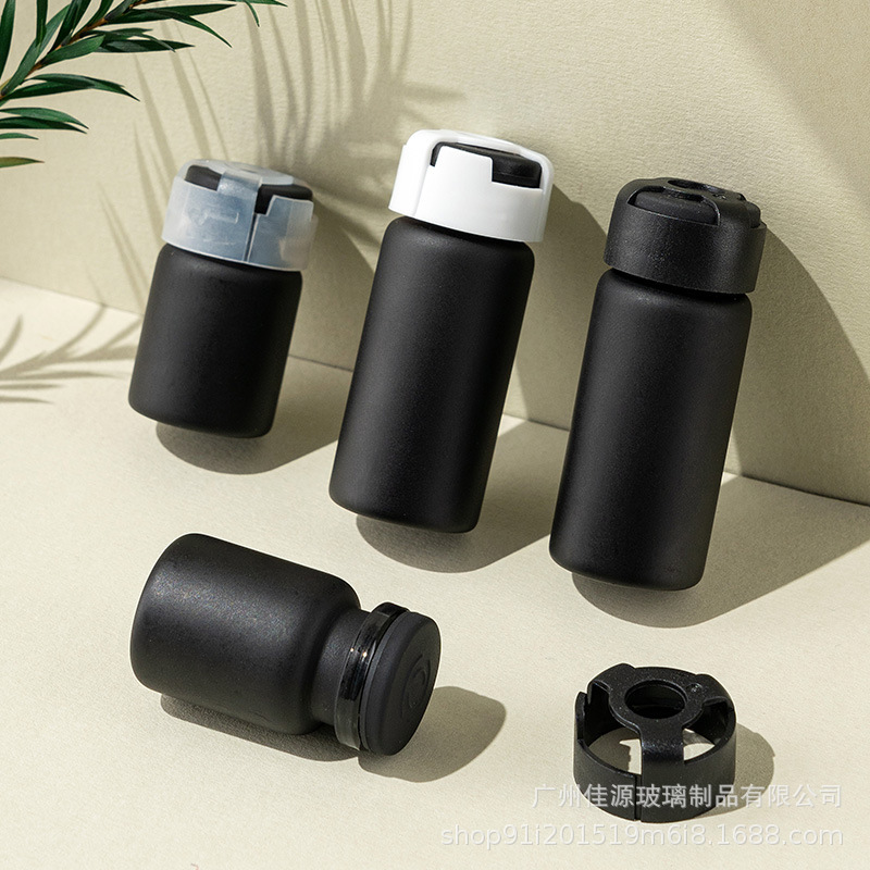 スポットマットブラックチューブボトル5ml10mlバヨネットバイアル透明ティアオフキャップアンプル凍結乾燥粉末ボトルオリジナル液体ボトル|undefined