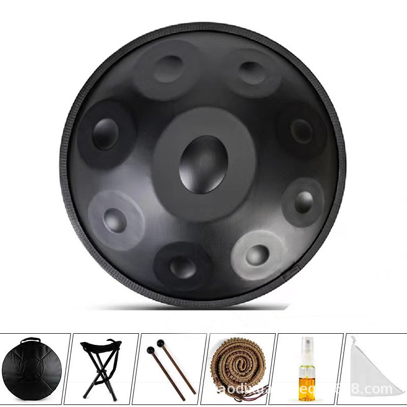 Instrumentos musicales Disco de mano Batería Handpan de grado profesional Disco de mano 440Hz 432HZ Tambor etéreo Tambor de lengua de acero Exclusión transfronteriza