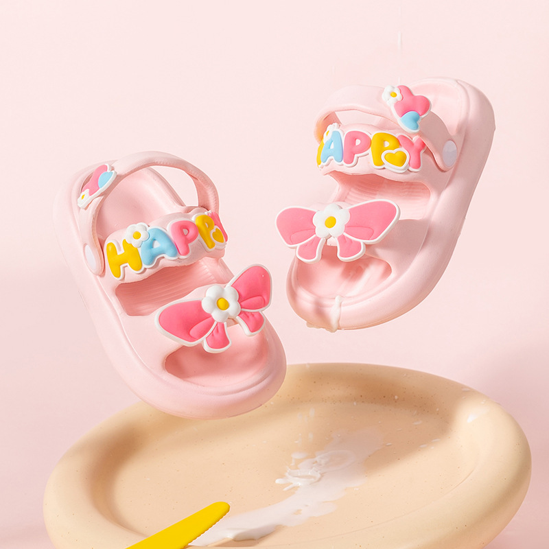 Zapatillas para niños de verano para niñas de dibujos animados de interior antideslizante bebé zapatillas para niños lindos zapatos de princesa de dos vías para niñas