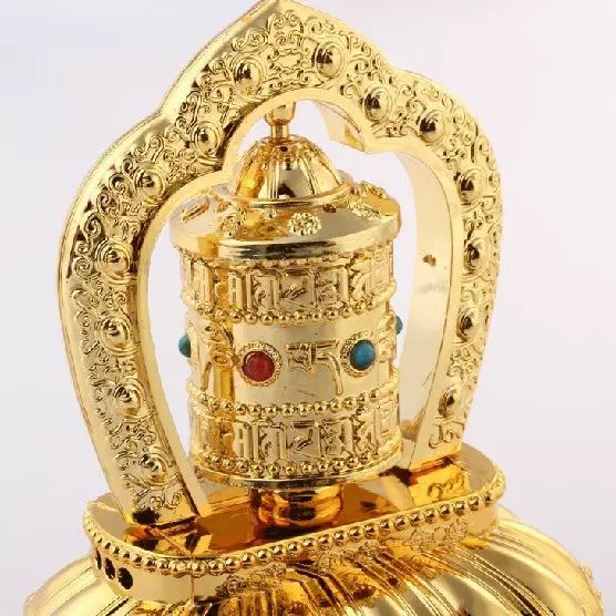 车载太阳能转经筒转经轮汽车摆件车内饰品车饰摆件福运禅意