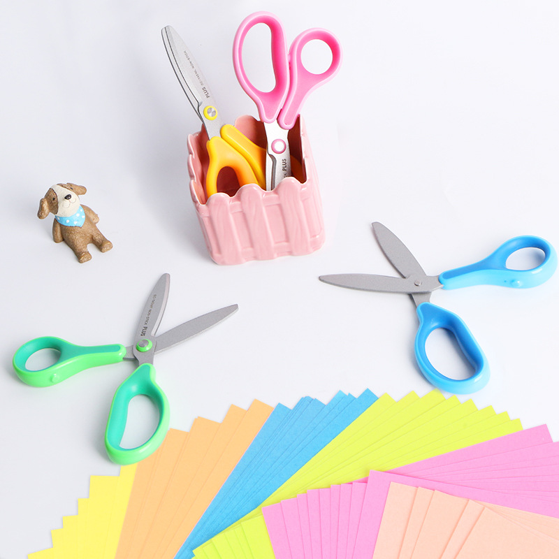日本plus普樂士兒童剪刀手工安全帶保護套幼兒園寶寶手工剪紙製作