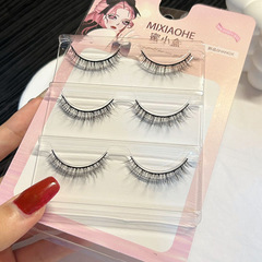 蜜小盒歐美3D毛絨絨立體自然黑梗芭比大眼濃密混血空氣感日常睫毛