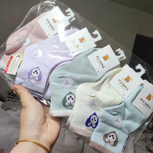 Wood fish stone boys and girls tube socks autumn and winter children's waist cotton socks breathable comfortable Joker