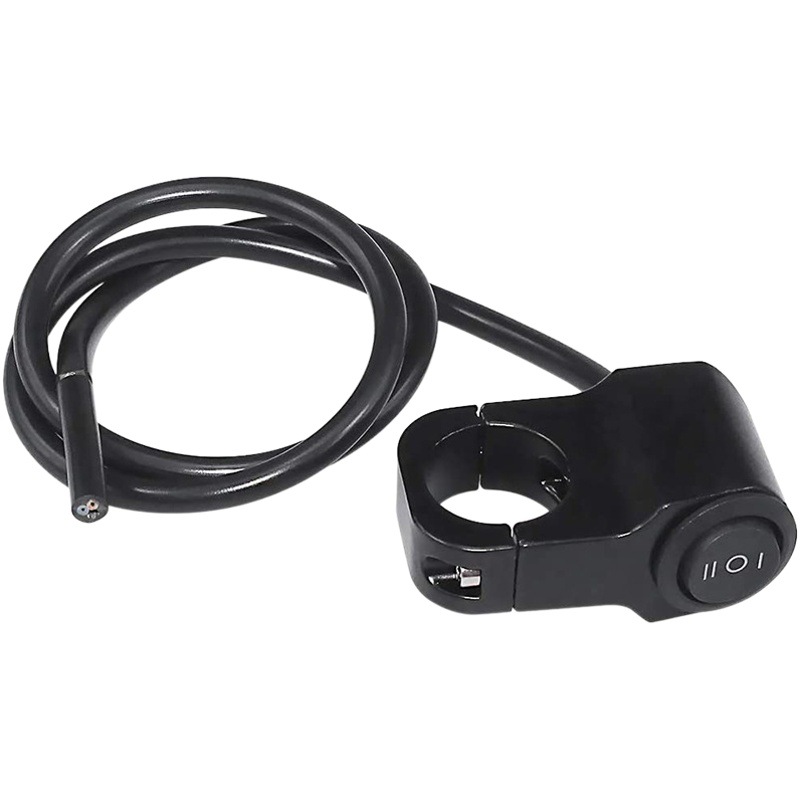 ハンドルにアルミ合金スイッチを取り付けます。