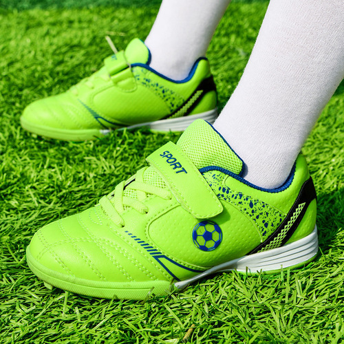 Liannio children's football shoes Velcro for children and middle-aged children training running shoes broken nails outdoor grass wholesale delivery