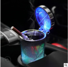Car ashtray car air outlet colorful ashtray with LED light car colorful ashtray manufacturer wholesale