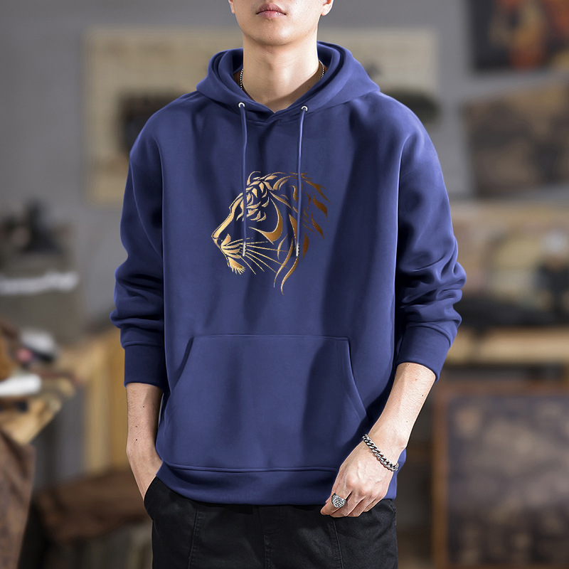 Suéter hombre encapuchado primavera y otoño estilo americano pesado pesado invierno más chaqueta de terciopelo nuevo abrigo de hombre de otoño