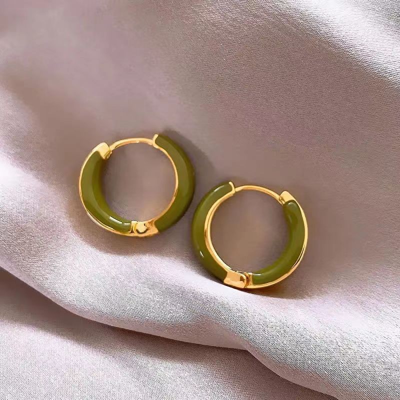 1 Pair Lady Round Inlay Artificial Crystal Artificial Gemstones Earrings display picture 2
