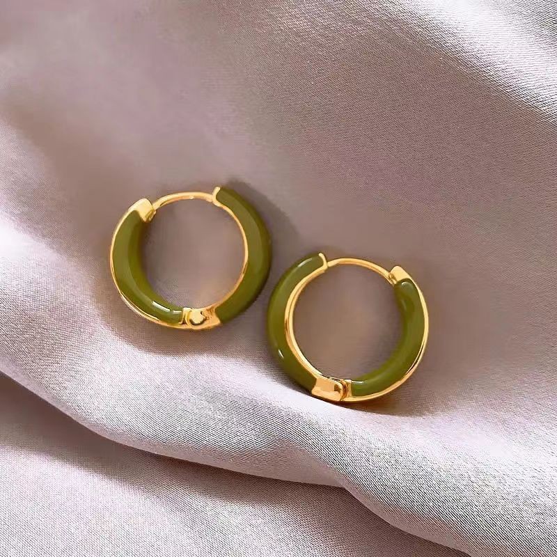 1 Pair Quantity Street Occasion 1 Pair Lady Round Inlay Artificial Crystal Artificial Gemstones Earrings