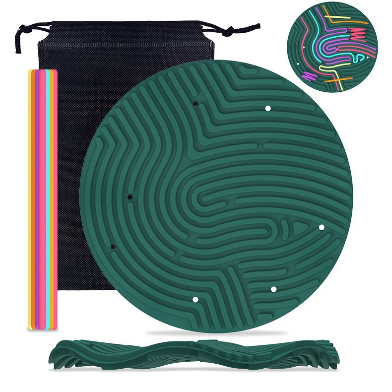 Amazon venta caliente de silicona para niños ondas redondas tablero sensorial puzzle padres-hijos tablero de juego interactivo