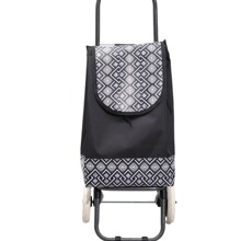 定制小圆头购物车两轮推车男女行李快递小推车简约大气收纳拉杆车