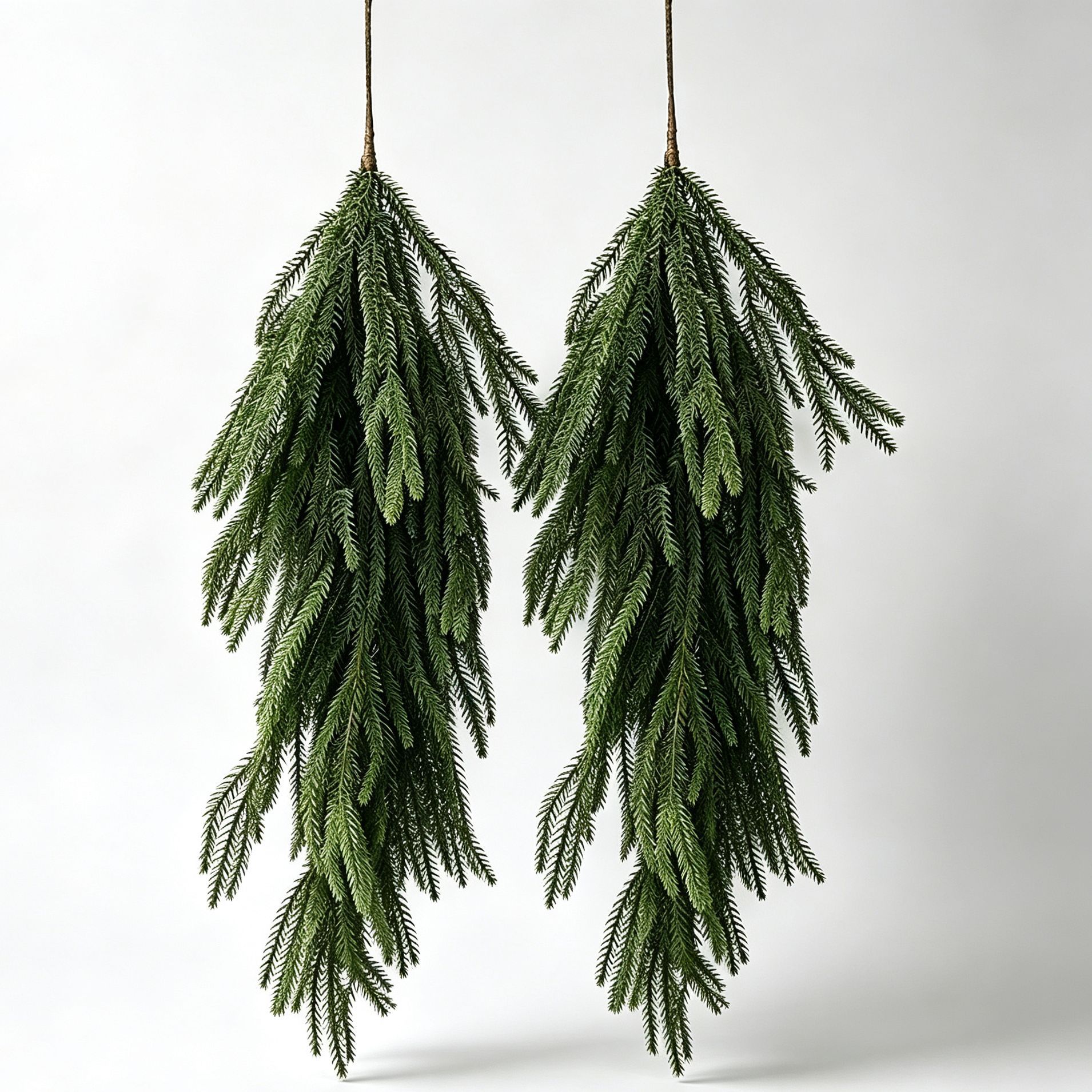 Guirnalda Colgante de Pino Norfolk Artificial de PE para Decoración Navideña