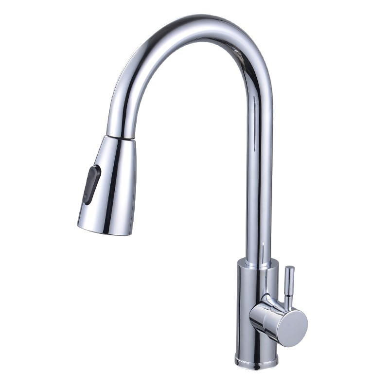 Comercio exterior transfronterizo grifo de cocina grifo de extracción caliente y frío grifo de acero inoxidable lavabo de verduras grifo de fregadero de extracción