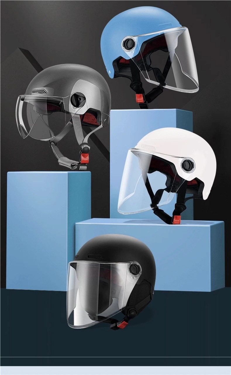 New National Standard 3C Certified Electric Vehicle Helmet for Men and Women, Suitable for All Seasons, Electric Scooter Safety Helmet, Summer Sun Protection Half Helmet