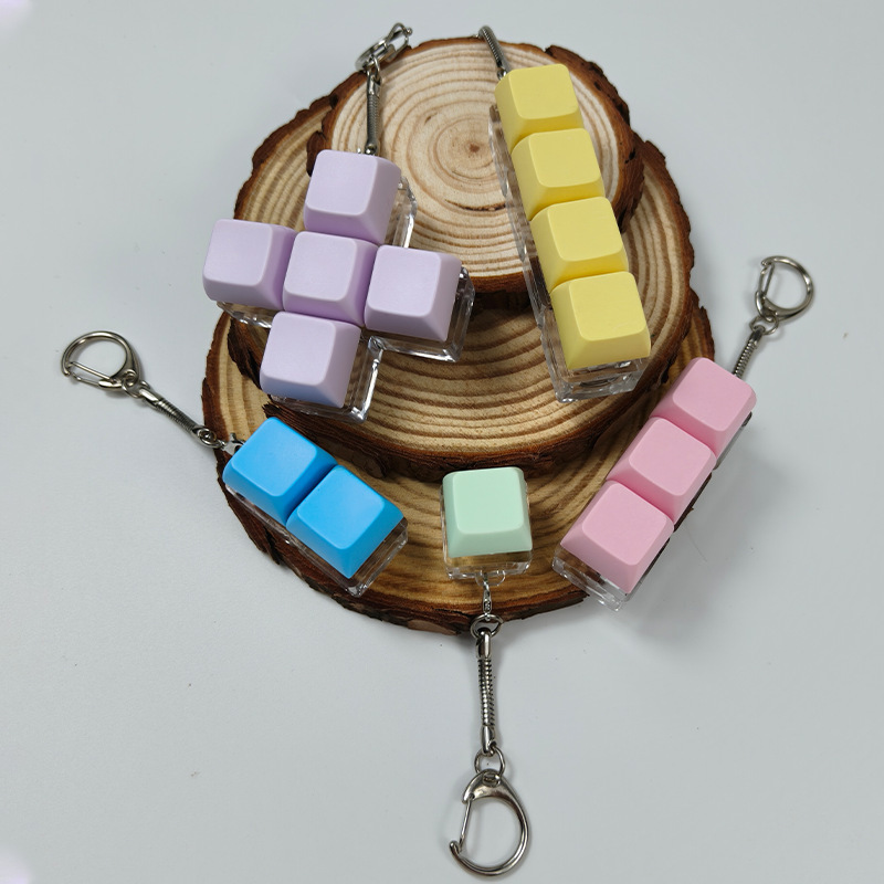 二键三键五键组合解压玩具试轴器发光解压钥匙扣手指解压玩具挂件|undefined