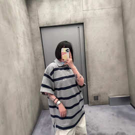 毒家版本现货高品质BL家新款麦穗小标刺绣Polo衫宽松版型男女同款