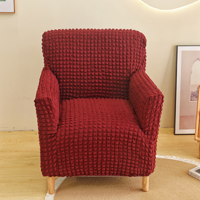 seersucker fabric single sofa cover new simple anti-cat scratch all-inclusive elastic dust cover for all seasons