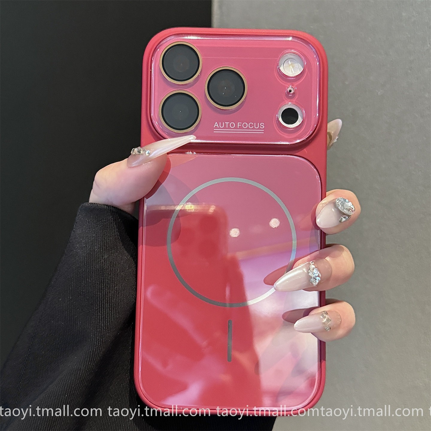 Aplicable para iPhone 17 segundos Corning vidrio magnético caso de teléfono de alto nivel sensación de dopamina manzana 15pro color sólido