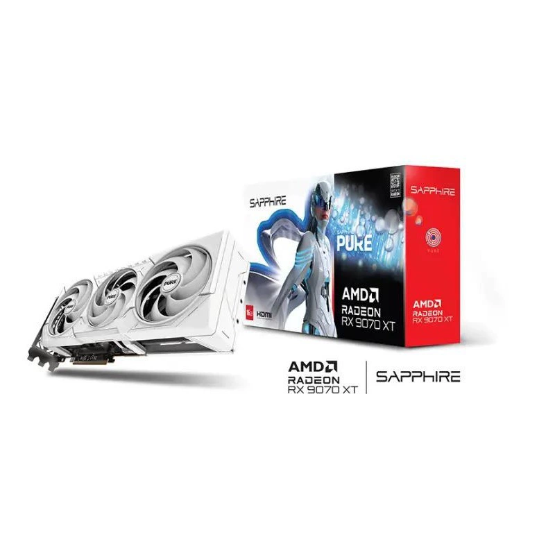 Sapphire AMD RADEON RX9070 XT 16G OC PURE п502? полярный настольный киберспорт графическая карта