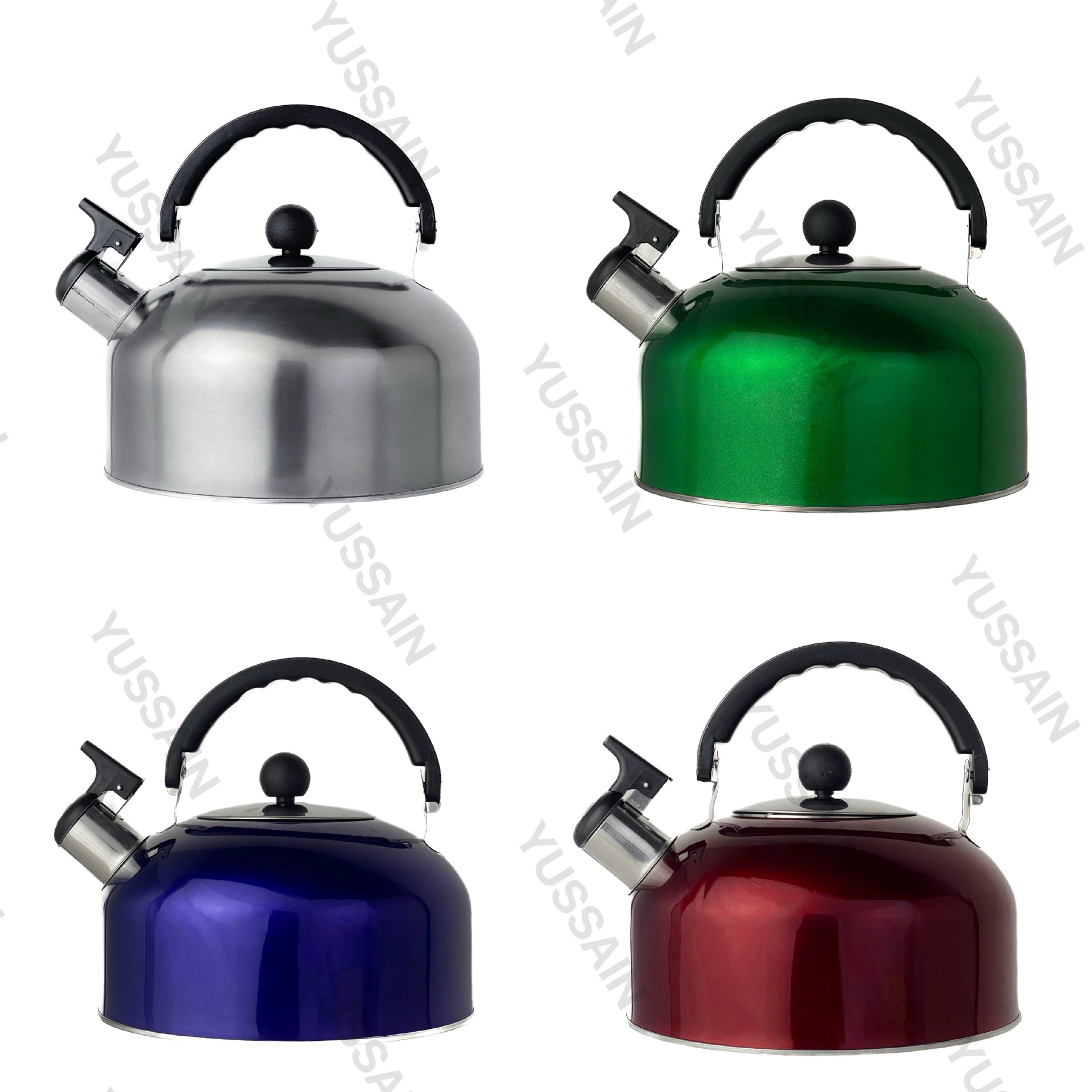 Cross -border exclusive stainless steel kettle flat pot sound kettle kettle kets Whistlingkettle ball -shaped pot