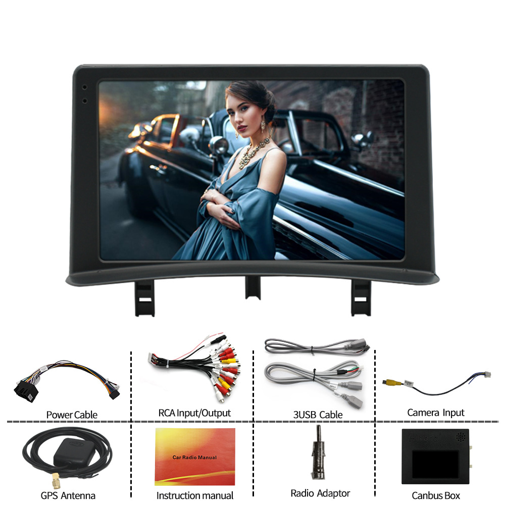 Aplicable a la navegación del coche de Renault CLIO 3 9 pulgadas coche de pantalla grande 2 + 32G reproductor Android Control central máquina todo en uno