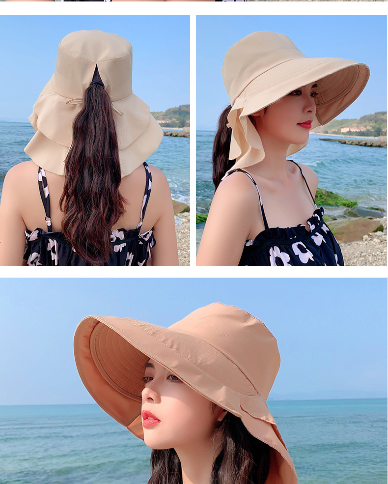 Women's Basic Solid Color Wide Eaves Sun Hat display picture 1