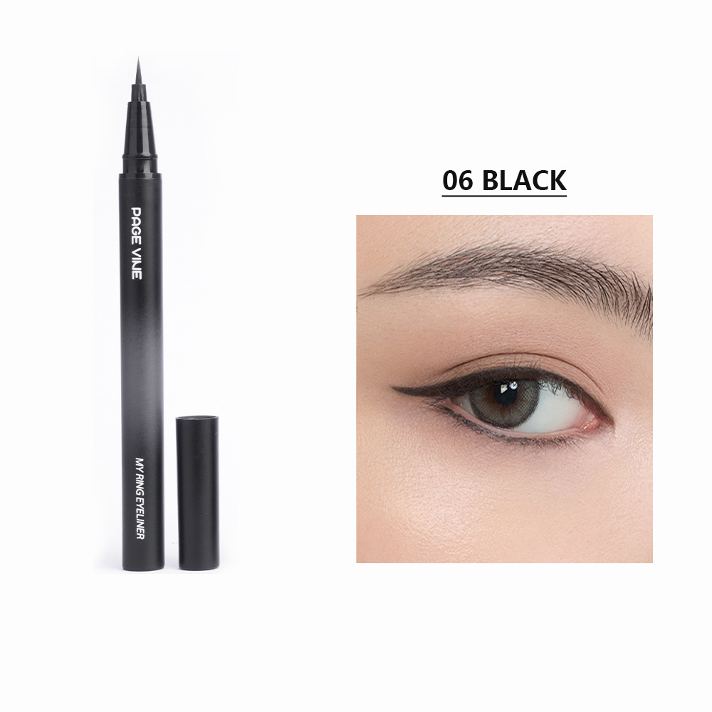 Nuevos productos transfronterizos PAGE VINE delicado lápiz de delineador de ojos de color impermeable a prueba de sudor no es fácil de desnudarse, cepillo suave duradero