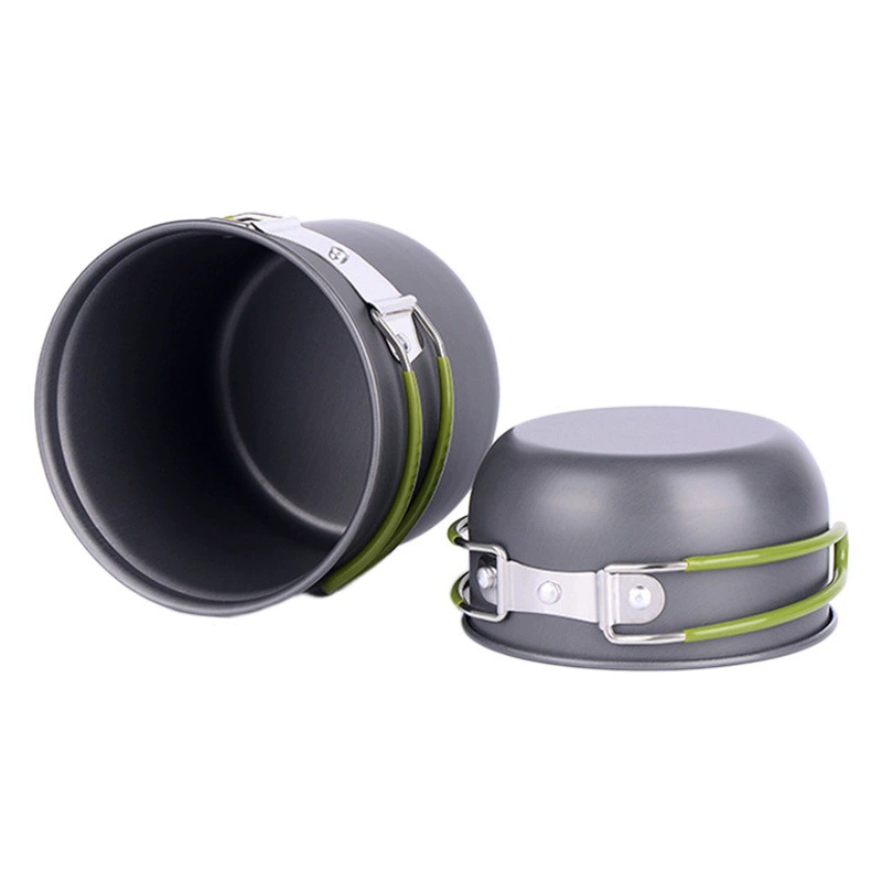 Набор кастрюль DS-101 уличная портативная посуда 1-2 человека походный набор горшок одиночный набор из 2 предметов уличный горшок прост и быстр