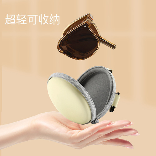  New Folding Sunglasses Summer Sunscreen Live Broadcast Sunglasses Lightweight Spring Legs Manufacturer Wholesale