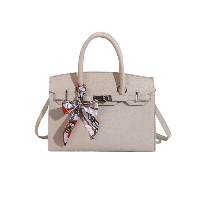 Bolso transfronterizo 2024 nueva tendencia de gran capacidad popular bolso platino patrón de lichi temperamento mensajero bolso femenino