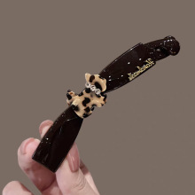 发夹女2025新款趣味韩国高级感小狗扎马尾竖式时尚百搭扭扭夹横夹