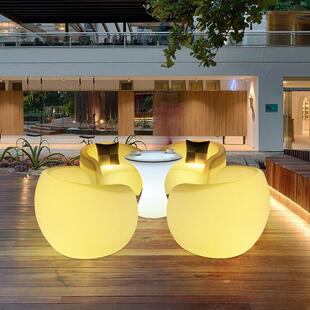 J8 Table and Chair Creative Popular Ktv Bar Leisure Stool Luminous Round Table Loose Table Small Courtyard Balcony Outdoor Coffee Table G3