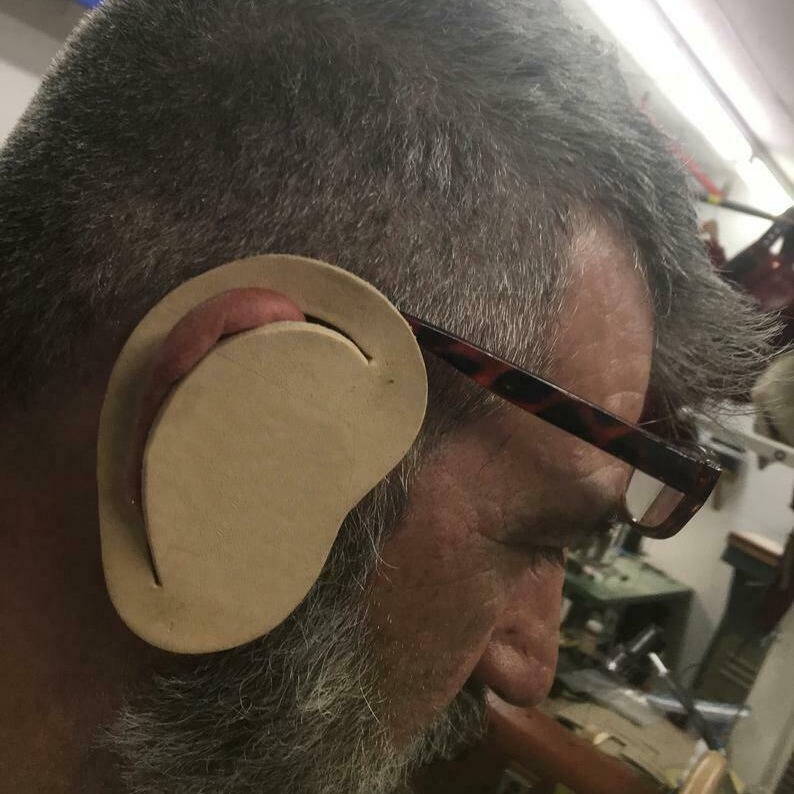 Cross-border Hot-selling Leather Ear Protective Cover, Portable Ear Leather Cover Shield, Outdoor Anti-scratch Sound Blocking Cover