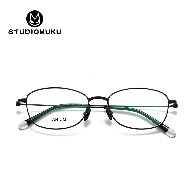 Gafas de madera STUDIOMUKU mejoran la apariencia, cambian el temperamento, montura de gafas ovaladas, montura de gafas retro exquisita