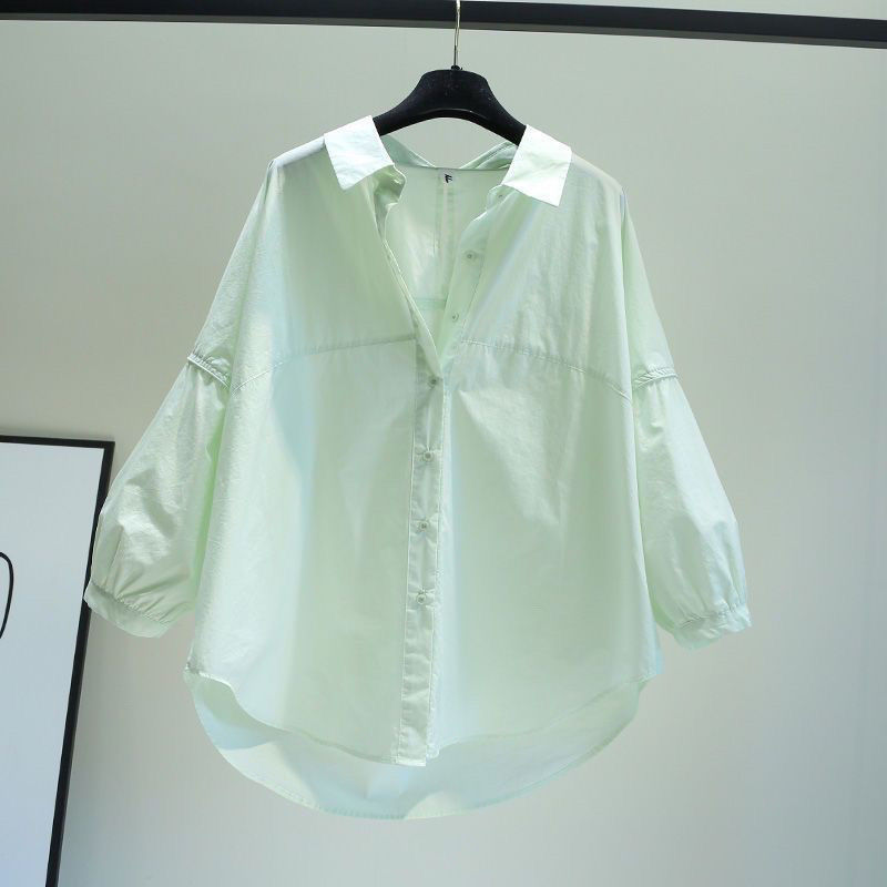 French-Style Lazy Loose Hollow Versatile Shirt Design 2023 Summer New Korean Version Artistic Cropped Shirt French-Style Lazy Loose Hollow Versatile Shirt Design 2023 Summer New Korean Version Artistic Cropped Shirt